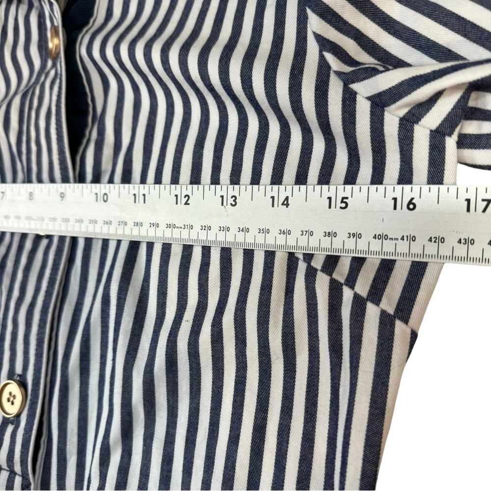1901 Blue White Striped Cotton Yacht Boating Golf Club Dress Womens Size 2 - Picture 5 of 7
